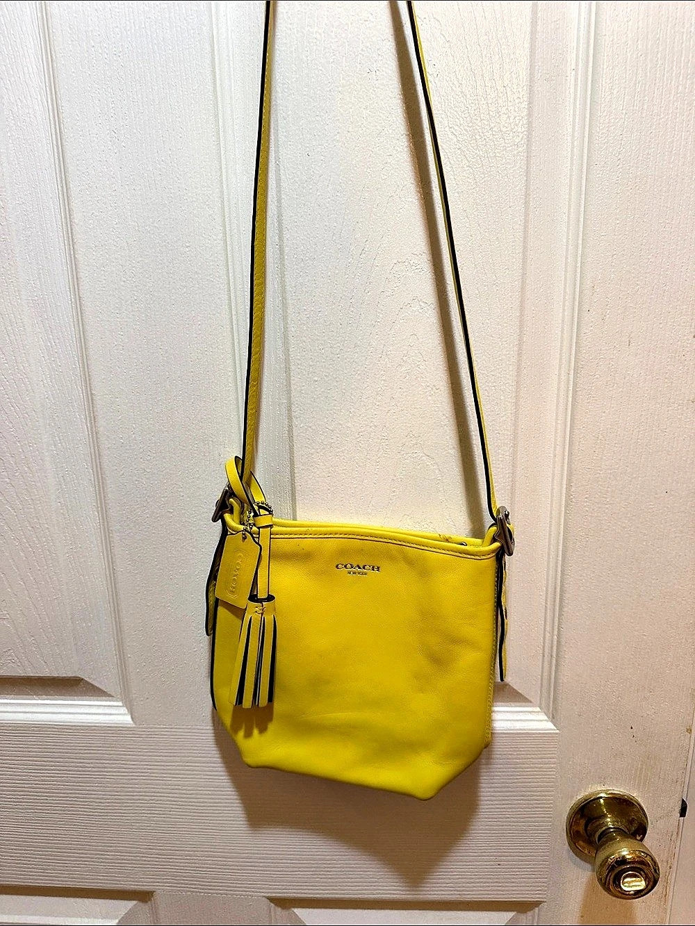 Coach Yellow Leather Crossbody Bag